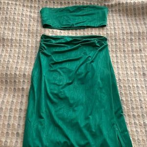 Superdown 2 piece set, teal color, size S, purchased from Revolve